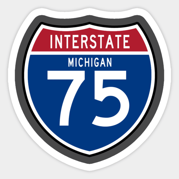 Interstate 75 - Michigan Sticker by SchaubDesign